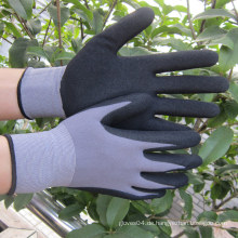 15 Gauge Nitril Handschuhe Sandy getaucht auf Nylon Arbeitshandschuh